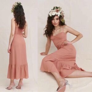 Reformation Emersyn Dress in Praline